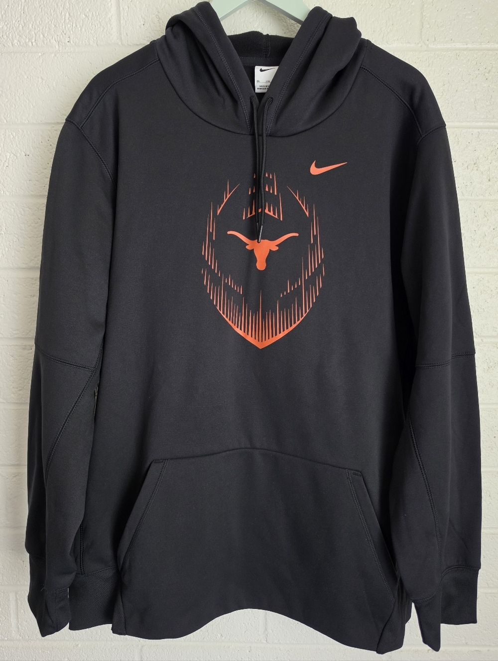 Men's Nike Black Texas Longhorns Icon Football Performance Pullover Hoodie XXL